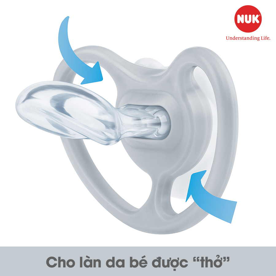 Bộ 2 Ti Giả NUK Space Silicone 18-36m